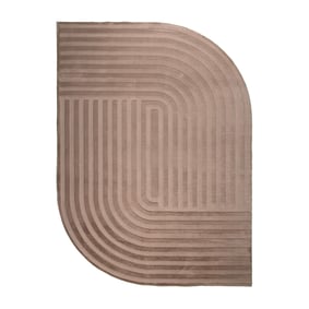 Oregelbunden Matta - Flowy Lines Taupe - sfeer