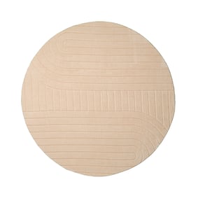 Rund Skandinavisk Matta - Charm Arches Beige - sfeer