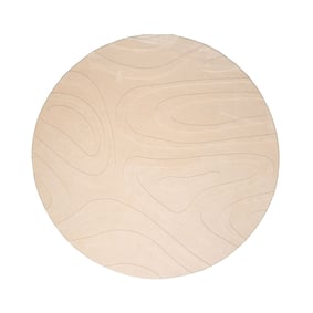 Rund Skandinavisk Matta - Charm Shapes Beige - sfeer