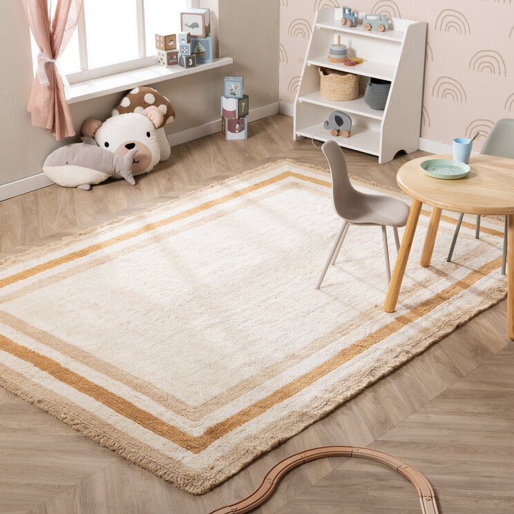 Tvättbar barnmatta - Milo Beige