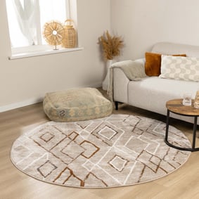 Berbermatta rund - Blend Diamond Beige