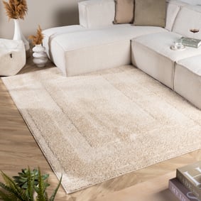 Skandinavisk matta – Lova Border Beige