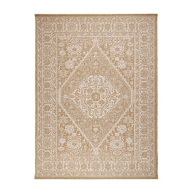 Jute Outdoor Matta - Daisy Medaillon Vit - sfeer