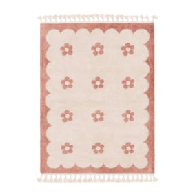 Tvättbar barnmatta - Moos Flower Rosa - sfeer
