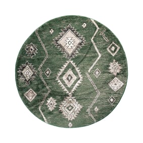 Rund berbermatta - Blend Aztec Grön - sfeer