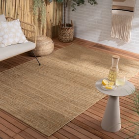 Jute utomhusmatta - Daisy Lines Multicolour