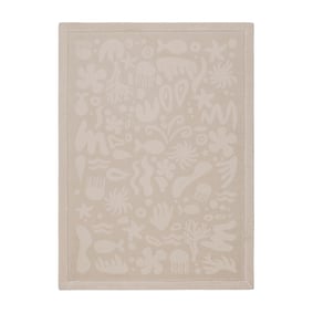 Tvättbar lekmatta – Flo beige - sfeer