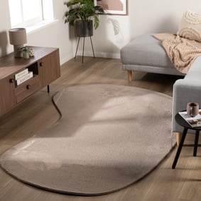 Mjuk lågpolig matta – Cozy Ripple Taupe