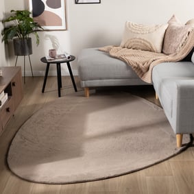 Mjuk lågpolig matta – Cozy Pebble Taupe