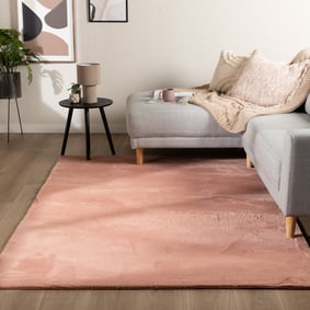 Mjuk lågplyschmatta – Cozy Rosa