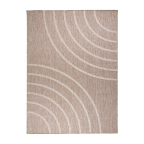 Inomhus- & Utomhusmatta – Sierra Curves Beige/Kräm - sfeer