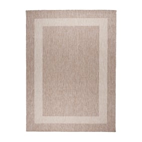 Utomhusmatta – Sierra Border Beige/Kräm - sfeer