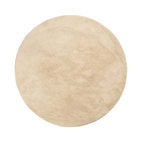 Rund låghårig matta – Cozy Beige - sfeer