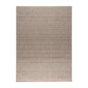 Jutematta för utomhusbruk – Nusa Lines Beige - sfeer