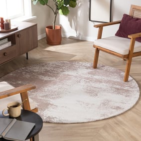 Rund abstrakt matta – Candice Taupe