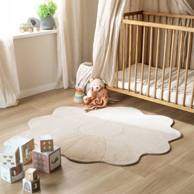 Tvättbar barnmatta - Coco Flower Beige