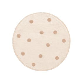 Rund Barnrumsmatta – Lou Dots Taupe - sfeer