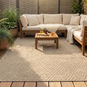 Utomhusmatta I Jute - Fora Tile Natur