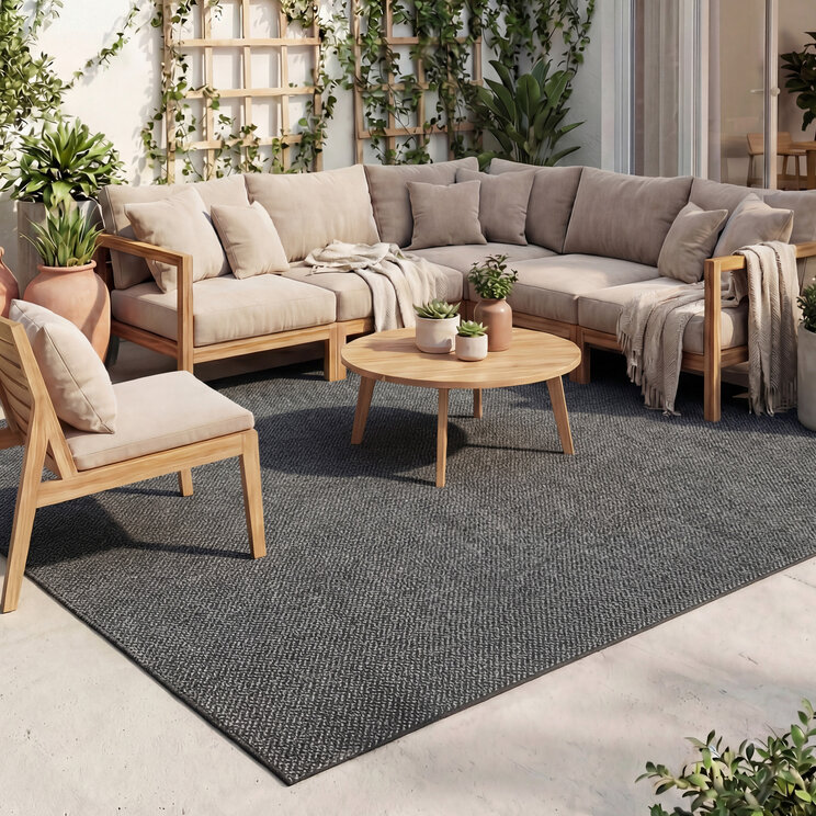 Utomhusmatta - Malta Arrow Svart