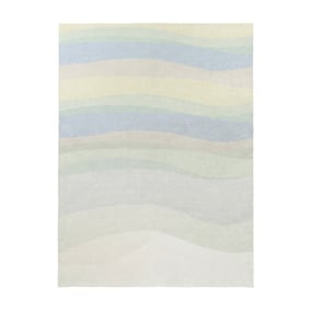 Geometrisk matta – Swing Waves Blå/Grön - sfeer