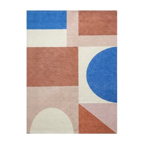 Geometrisk matta – Swing Shapes Blå/Rosa - sfeer