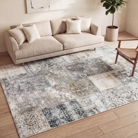 Lapptäckesmatta  - Lago Patchwork Grå
