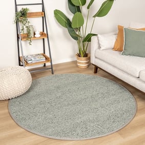 Rund ullmatta – Twist Green