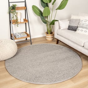 Rund ullmatta – Twist Grey