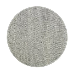Rund ullmatta – Twist Grey - product