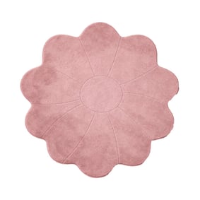 Tvättbar barnmatta – Coco Blomma Mörkrosa - product