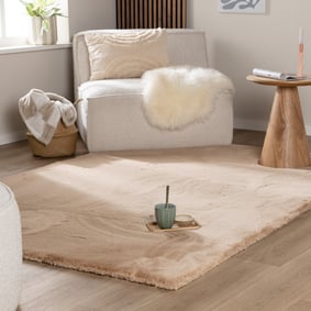 Mjukt högpolfärgat matta – Comfy Supreme Beige