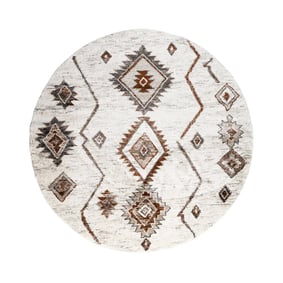 Rund berbermatta | Blend Aztec terrakotta hos Volero - product