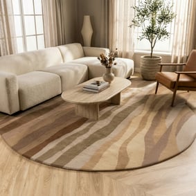 Rund ullmatta – Liora Beige