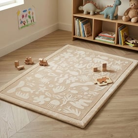 Tvättbar lekmatta – Flo beige