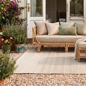 Jutematta för utomhusbruk – Nusa Lines Beige