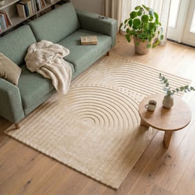 Skandinavisk Matta - Charm Curves Beige