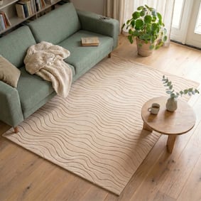 Skandinavisk Matta - Charm Waves Beige
