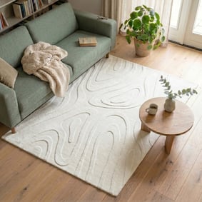 Skandinavisk Matta - Charm Shapes Vit