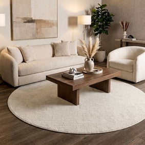 Rund berbermatta | Aicha beige hos Volero