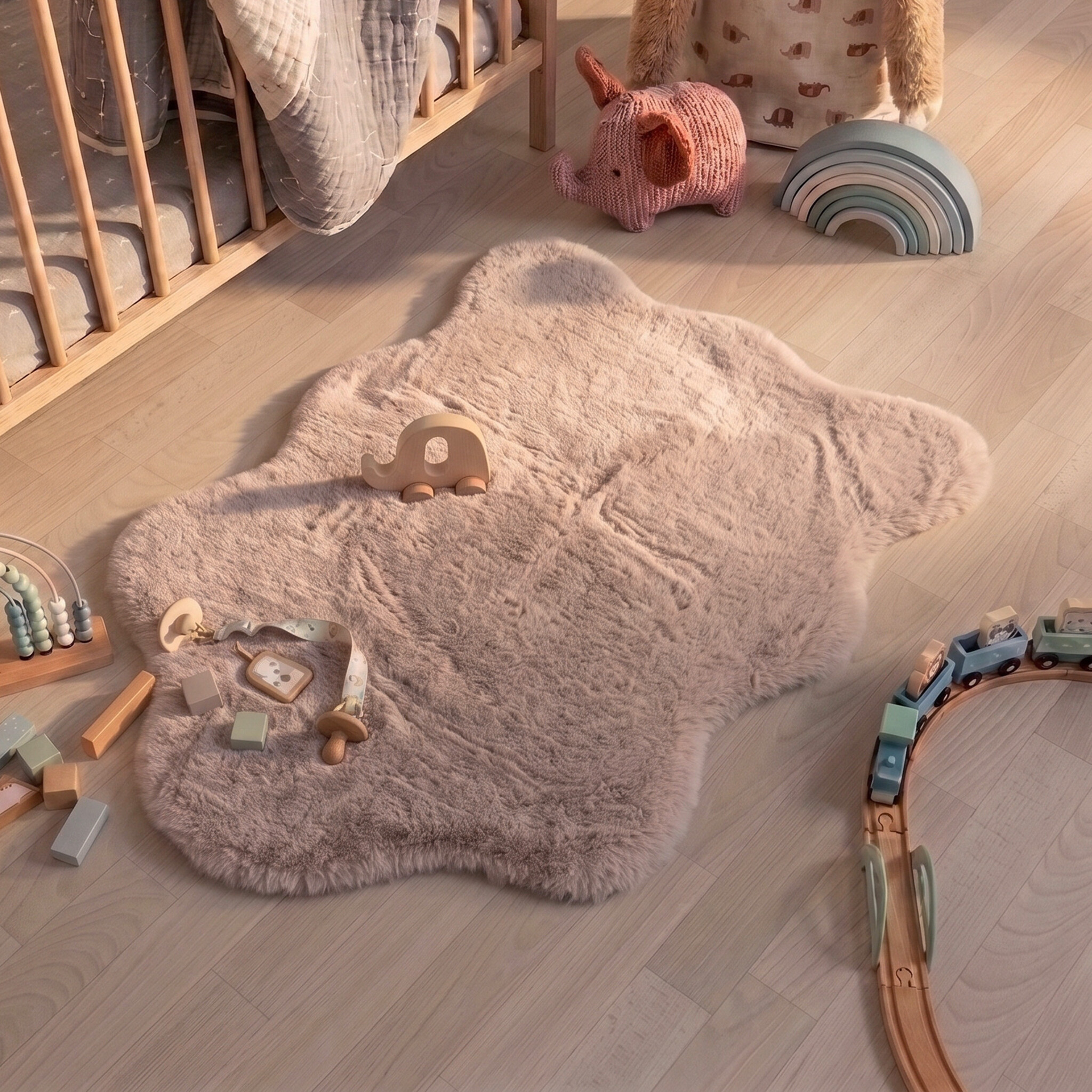 Barnmatta | Huggy Sheep taupe hos Volero