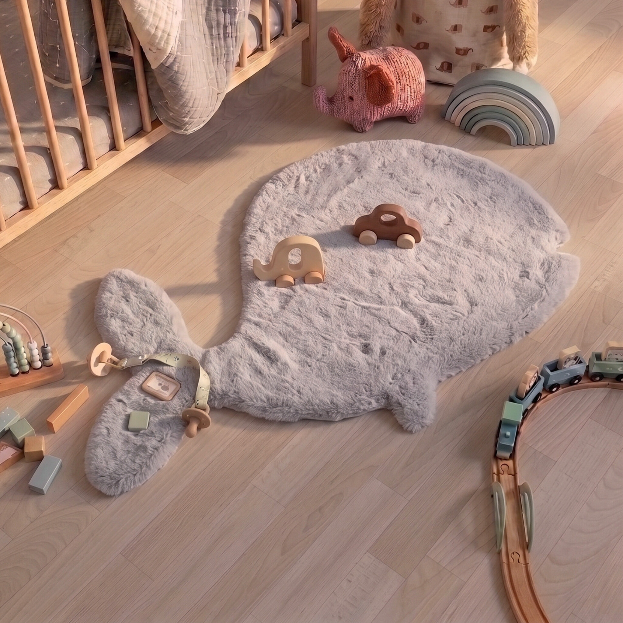 Barnmatta | Huggy Whale grå hos Volero