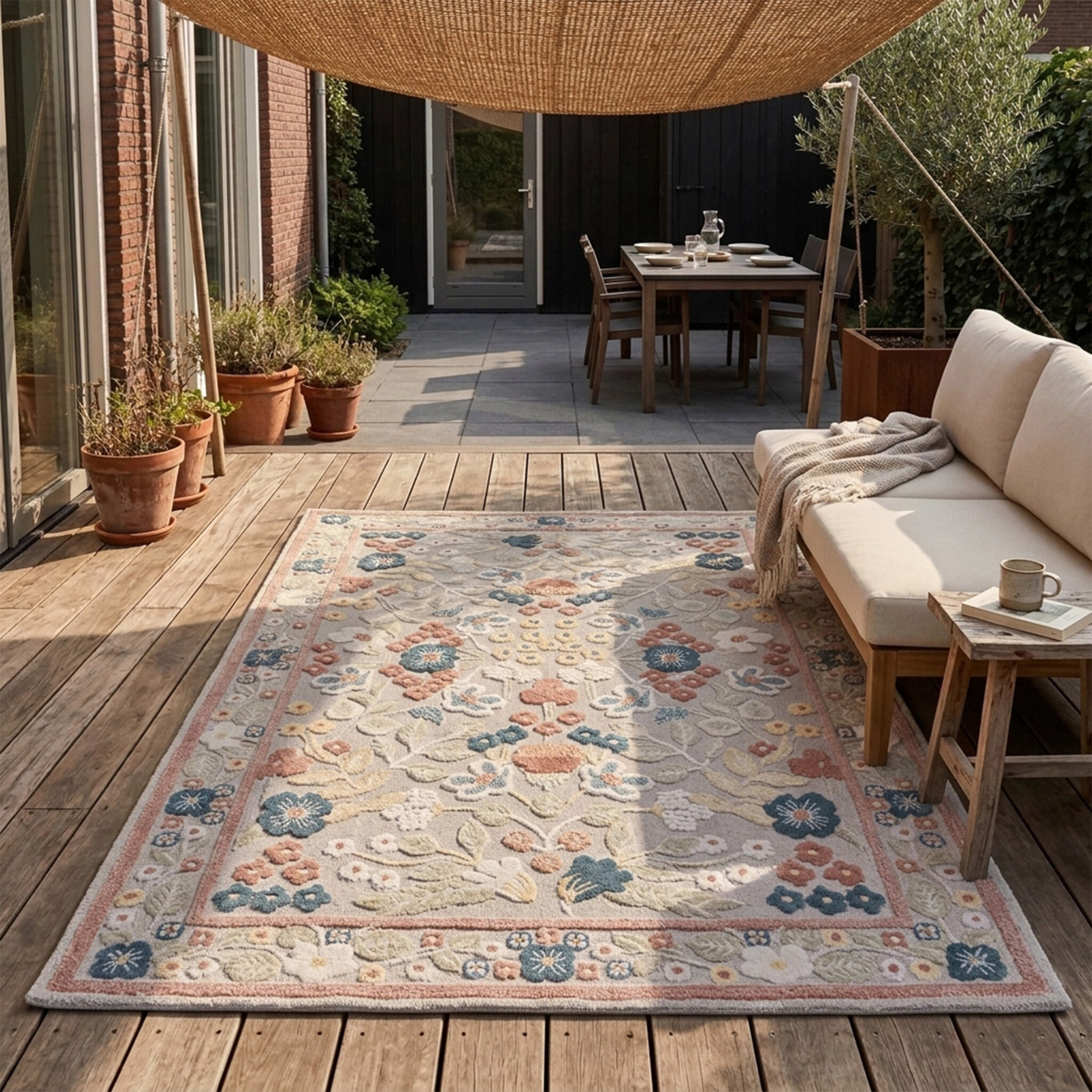 Utomhusmatta | Bloom Oriental flerfärgad hos Volero