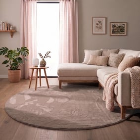 Rund matta | Cozy taupe hos Volero