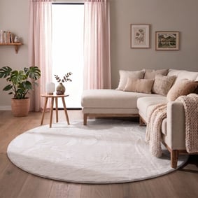 Rund matta | Cozy vit hos Volero