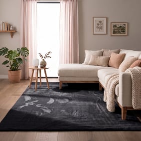 Tvättbar matta | Cozy svart hos Volero