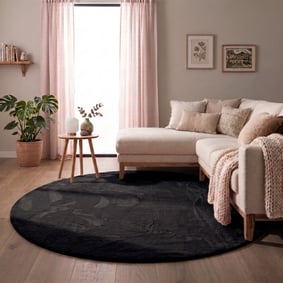 Rund matta | Cozy svart hos Volero