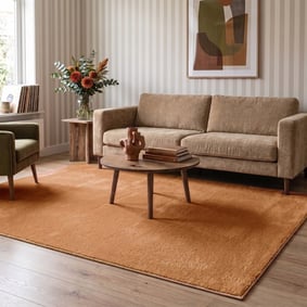 Tvättbar matta | Vivid terrakotta hos Volero