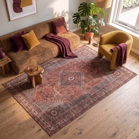 Orientalisk matta | Liva Medallion terrakotta