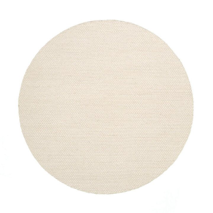 Rund Ullmatta - Feline Vit - 1