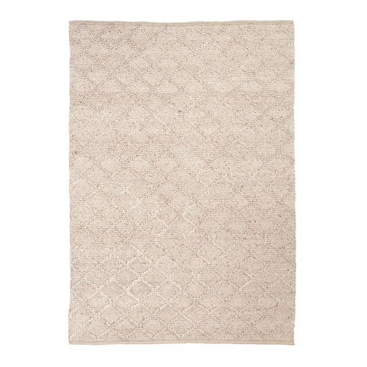 Vävd Matta I Ull - Knit Beige - 1